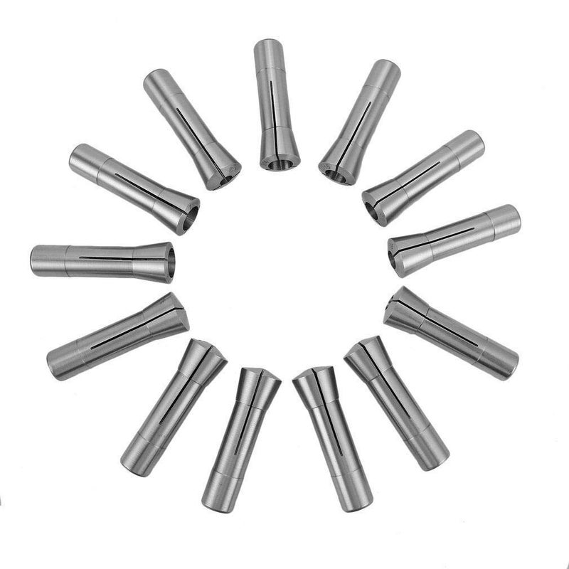 LLDSIMEX 65Mn Material 13Pc R8 Precision Round Spring Collet Set 1/8-7/8 x 1/16Ths - Image 2